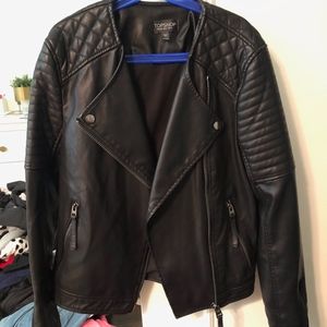 faux leather jacket